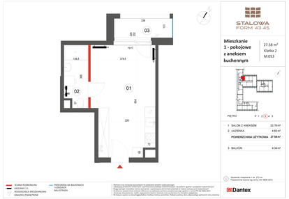 Mieszkanie w inwestycji: Stalowa Form 43.45