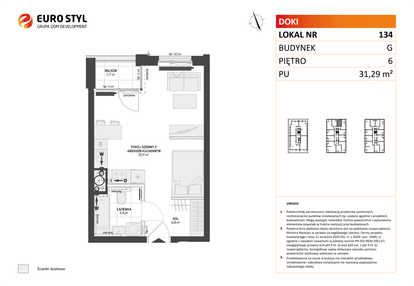 Mieszkanie w inwestycji: DOKI etap II (bud. G)