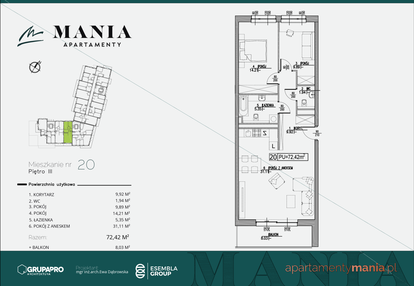 Mieszkanie w inwestycji: MANIA Apartamenty