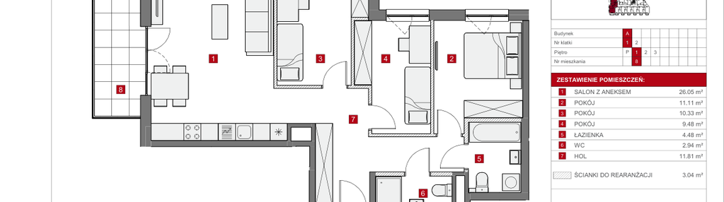 Mieszkanie w inwestycji: Dzielnica Mieszkaniowa Metro Zachód - etap 6