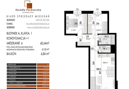 Mieszkanie w inwestycji: Osiedle Farbiarska
