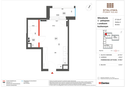 Mieszkanie w inwestycji: Stalowa Form 43.45