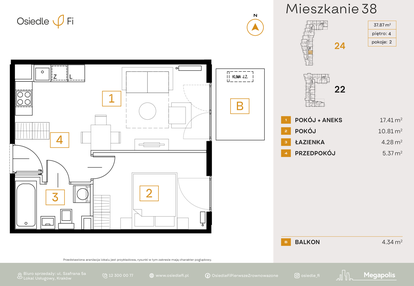 Mieszkanie w inwestycji: Osiedle Fi bud. 22, 24