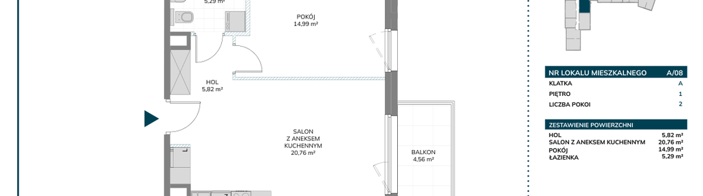Mieszkanie w inwestycji: Kusocińskiego - Budynek A