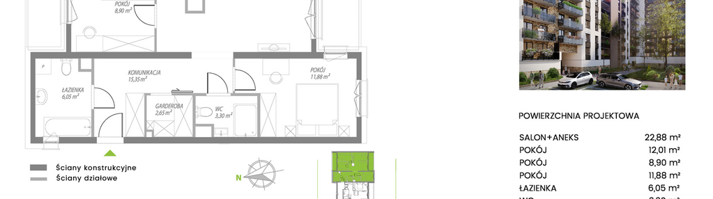 Mieszkanie w inwestycji: Piekarska Park