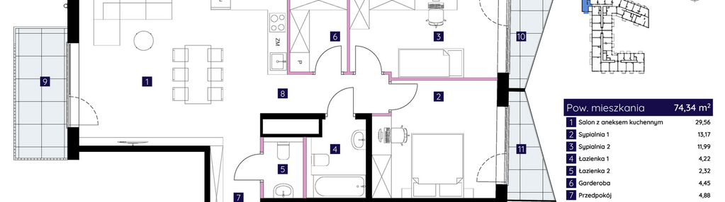Mieszkanie w inwestycji: Osiedle Neonowe