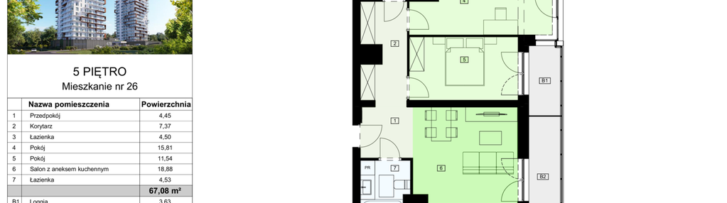 Mieszkanie w inwestycji: Dzielnica Parkowa VIII