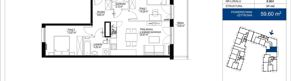 Mieszkanie w inwestycji: Wieruszowska E