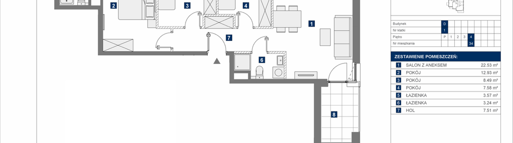 Mieszkanie w inwestycji: Mokotów Sportowy 1.1B