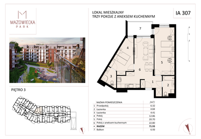 Mieszkanie w inwestycji: Mazowiecka Park - budynek I