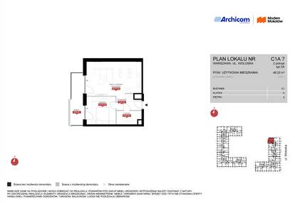 Mieszkanie w inwestycji: Modern Mokotów etap 3, budynek C1 i C2