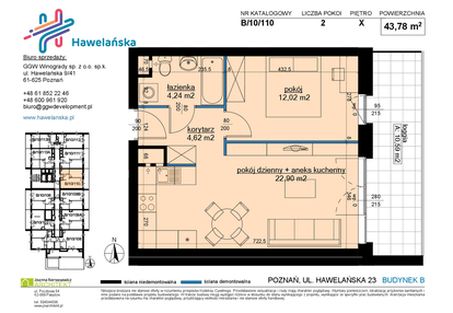 Mieszkanie w inwestycji: Osiedle Hawelańska etap III - bud. B