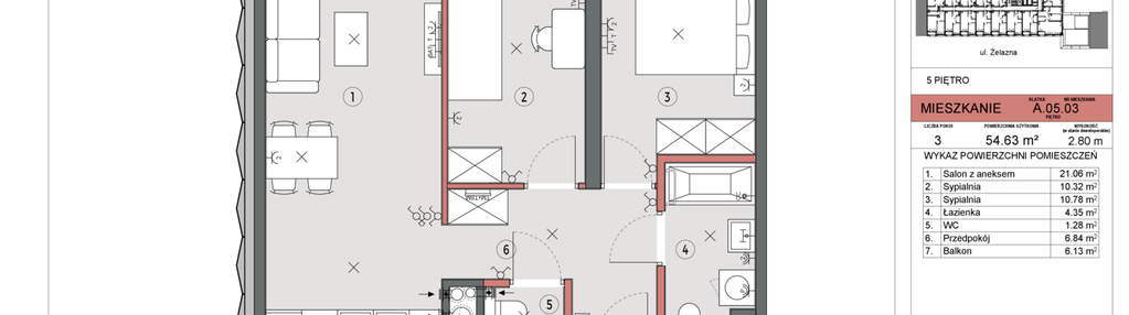 Mieszkanie w inwestycji: Żelazna 54