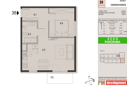 Mieszkanie w inwestycji: Ecco Panorama etap II budynki C, D