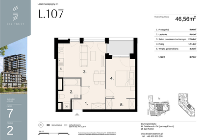 Mieszkanie w inwestycji: Sky Trust etap II - apartamenty inwestycyjne 23% VAT PRS