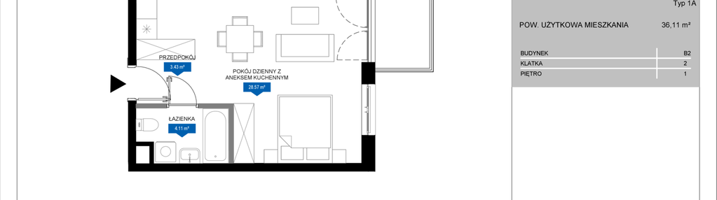 Mieszkanie w inwestycji: Flow - bud. B2 A i bud. B2 B