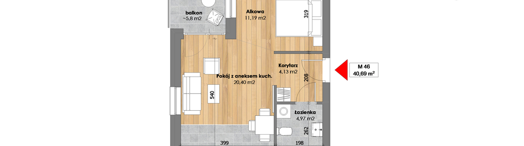 Mieszkanie w inwestycji: Przy Kochanowskiego