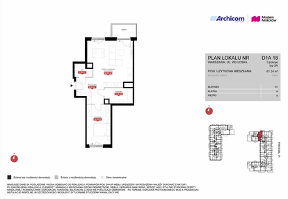 Mieszkanie w inwestycji: Modern Mokotów etap 4, budynek D1 i D2