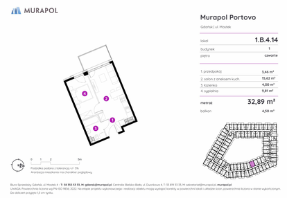 Mieszkanie w inwestycji: Murapol Portovo etap II