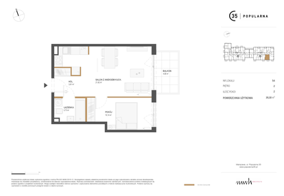 Mieszkanie w inwestycji: Popularna 35