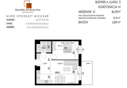 Mieszkanie w inwestycji: Osiedle Farbiarska