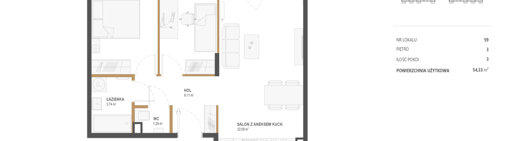 Mieszkanie w inwestycji: Popularna 35