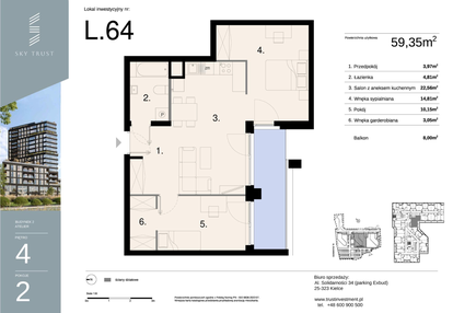 Mieszkanie w inwestycji: Sky Trust etap II - apartamenty inwestycyjne 23% VAT PRS