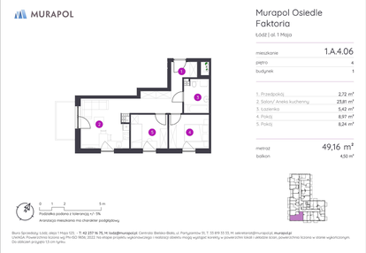 Mieszkanie w inwestycji: Murapol Osiedle Faktoria