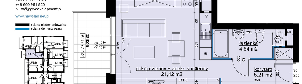 Mieszkanie w inwestycji: Osiedle Hawelańska etap III - bud. A