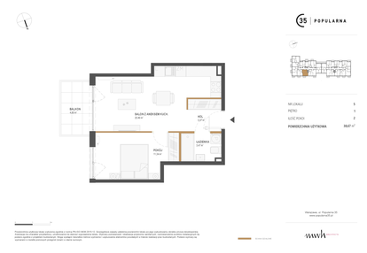 Mieszkanie w inwestycji: Popularna 35