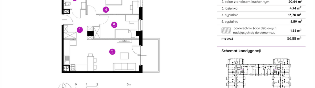 Mieszkanie w inwestycji: Murapol Apartamenty na Wzgórzu - bud. 4 i 5