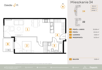Mieszkanie w inwestycji: Osiedle Fi bud. 22, 24