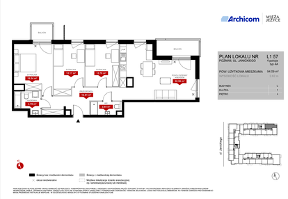 Mieszkanie w inwestycji: Wieża Jeżyce etap VI