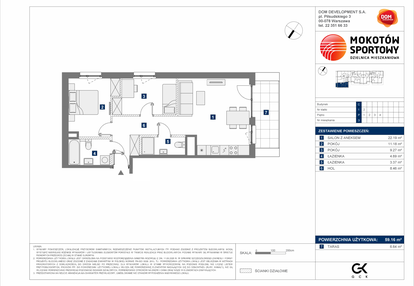 Mieszkanie w inwestycji: Mokotów Sportowy 1.1B