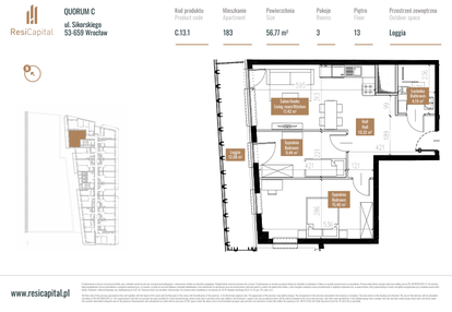 Mieszkanie w inwestycji: Quorum Apartments