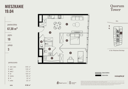 Mieszkanie w inwestycji: Quorum Tower