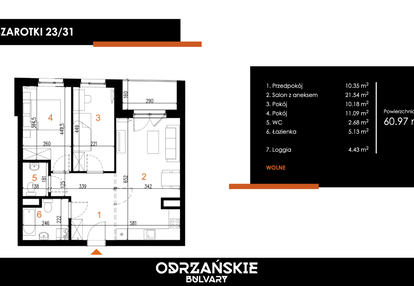 Mieszkanie w inwestycji: Odrzańskie Bulvary