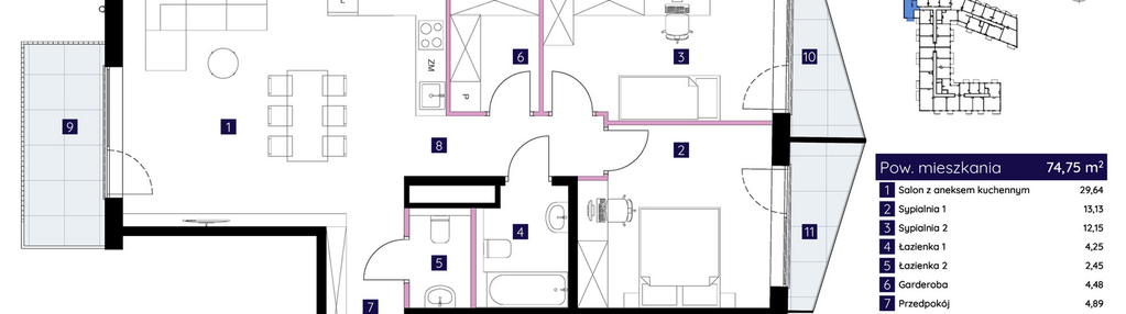 Mieszkanie w inwestycji: Osiedle Neonowe