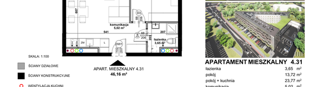 Mieszkanie w inwestycji: Apartamentowiec Zwycięska 3