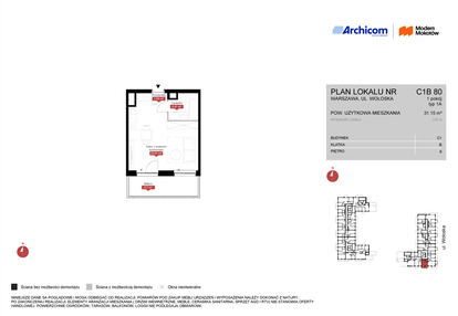 Mieszkanie w inwestycji: Modern Mokotów etap 3, budynek C1 i C2