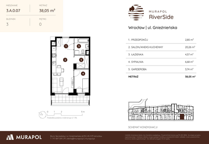 Mieszkanie w inwestycji: Murapol RiverSide