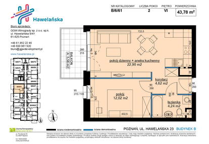 Mieszkanie w inwestycji: Osiedle Hawelańska etap III - bud. B