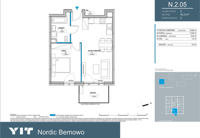 Mieszkanie w inwestycji: Nordic Bemowo - etap III