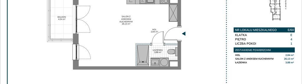 Mieszkanie w inwestycji: Kusocińskiego - Budynek B