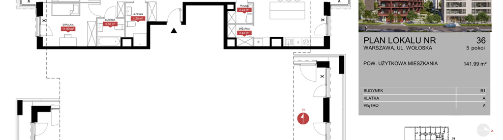 Mieszkanie w inwestycji: Modern Mokotów etap 1 budynek A, B1 i B2