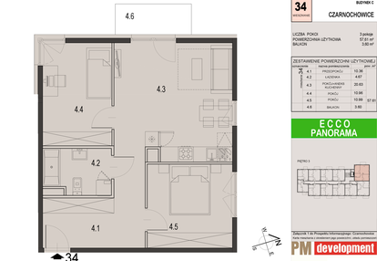 Mieszkanie w inwestycji: Ecco Panorama etap II budynki C, D