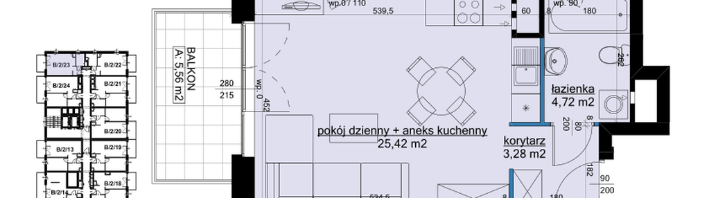 Mieszkanie w inwestycji: Osiedle Hawelańska etap III - bud. B