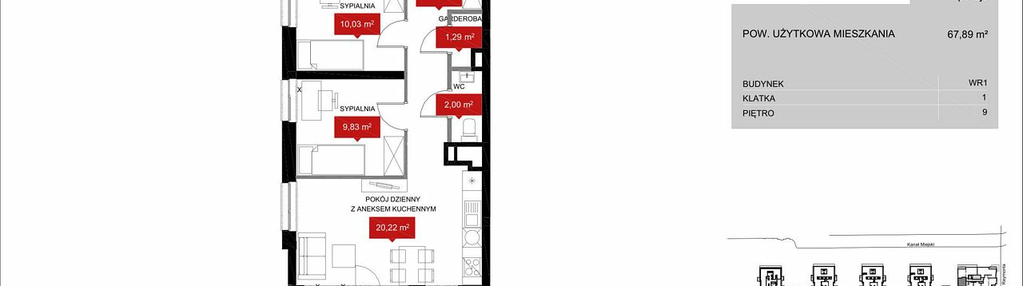 Mieszkanie w inwestycji: Przystań Reymonta