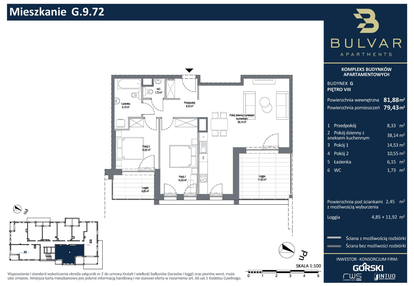 Mieszkanie w inwestycji: Bulvar Apartments - etap I