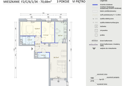Mieszkanie w inwestycji: Modern Mokotów etap 6, budynek F1 i F2